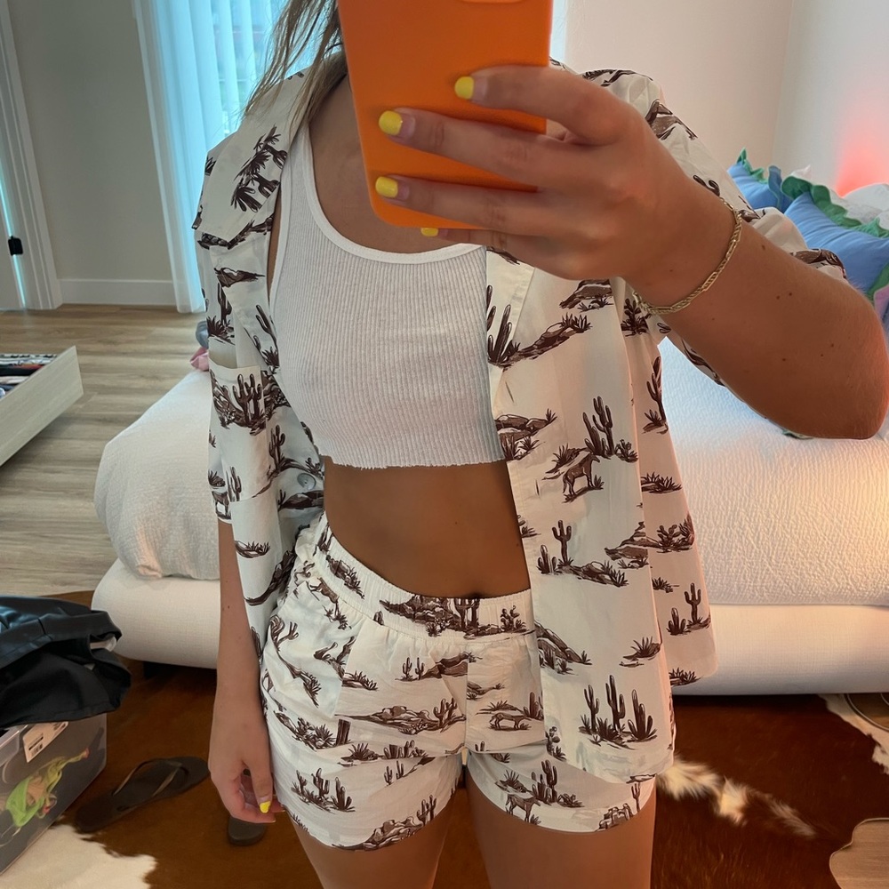 Mango cowboy print set